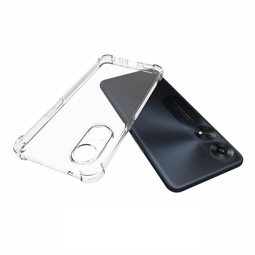 For Oppo Reno8 T 4G Shock-absorbing Clear TPU Phone Case Anti-Slip Protective Cover