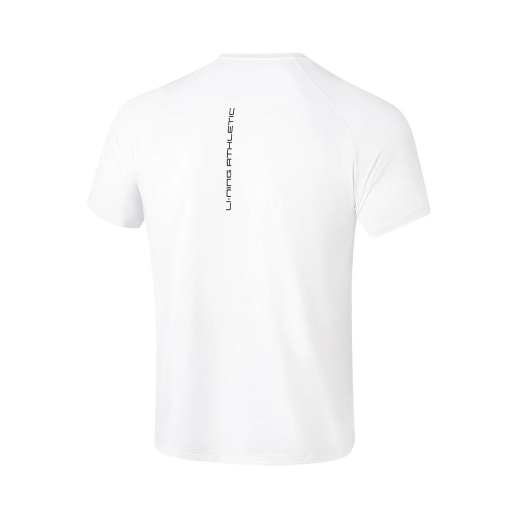 Li-Ning Casual Simple Fashion Versatile Round Neck Quick-Dry Moisture-Wicking Breathable Summer Sports Short Sleeve T-Shirt Men Tops White ATSWA73-6