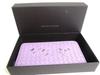Authentic BOTTEGA VENETA Intrecciato Butterfly Motif Purple Leather Round Zip Wallet #a423  Refurbished