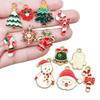 Assorted 50piece Christmas Drip-style Santa Claus And Decorations Sock Tree Ornament Snowman Creative Cartoon Pendant Reind U1A4