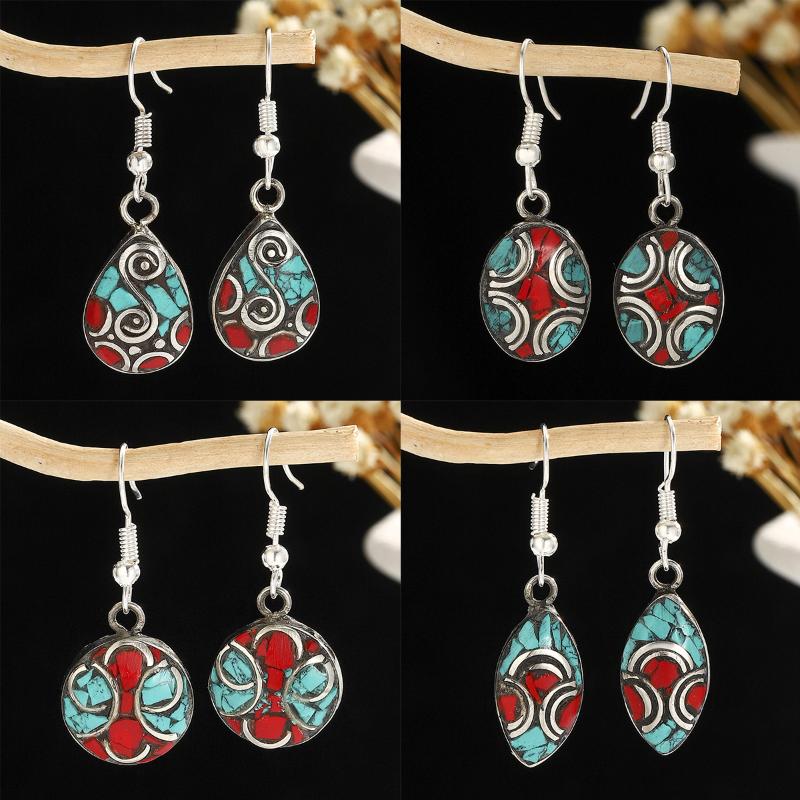 Retro Earrings For Women Nepalese Exotic  Earrings Vintage Ethnic Style Luxury Jewelry Mysterious Blessing Handmade Gift