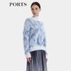 PORTS Women's Knitted Long-Sleeve Round Neck Sweater