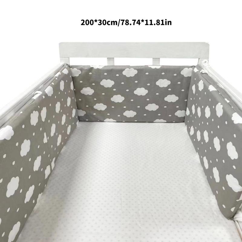 Weicher Bequemer Baumwoll-Babybettschutz Atmungsaktive Polsterung Kissen für Säuglingssicherheit und Täglichen Komfort im Kinderzimmer