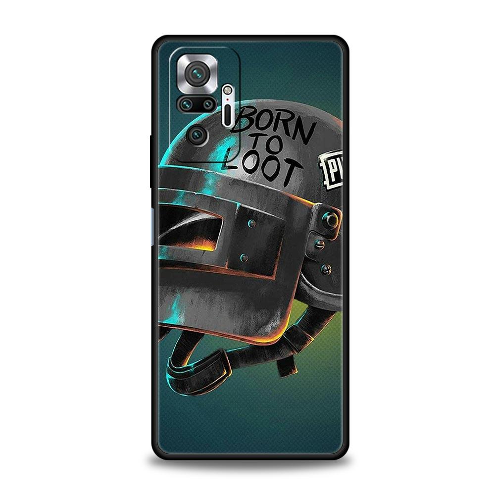 PUBG Game Phone Case For Xiaomi Redmi Note 14 13 5G 10 11 12 Pro Plus 4G 14C 13C 12C 10C Black Cover