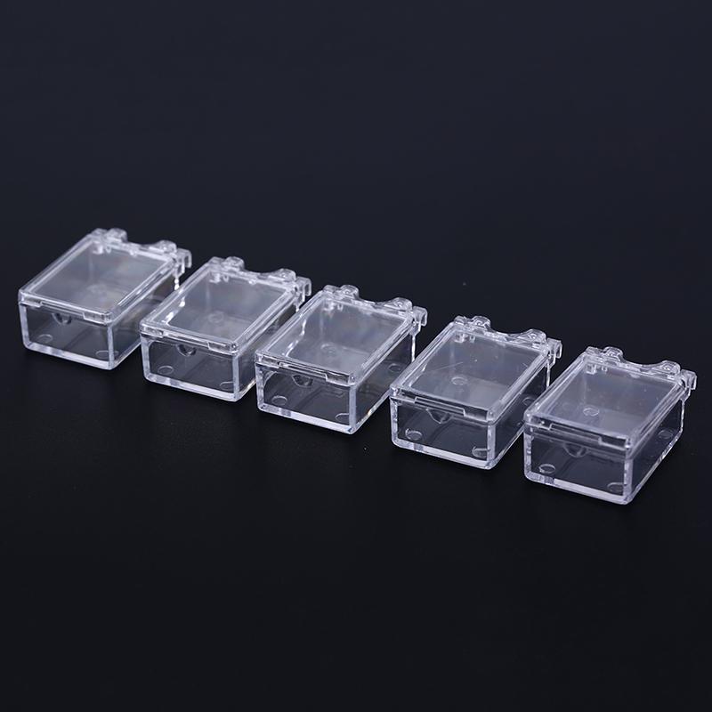 20 Grids Clear Nail Art Display Tray Glitter  Decor Storage Box Case