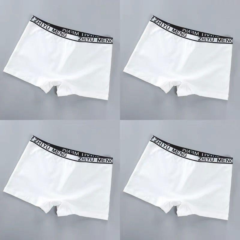 4PCS Hohe Schule Mädchen Unterwäsche Boxer Hosen Junge Kinder Baumwolle Einfarbig Basis Student Atmungsaktive Unterwäsche Kinder Höschen
