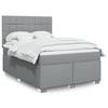 VidaXL Slat Bed Base with Mattress Light Grey 160x200cm Fabric 3292839