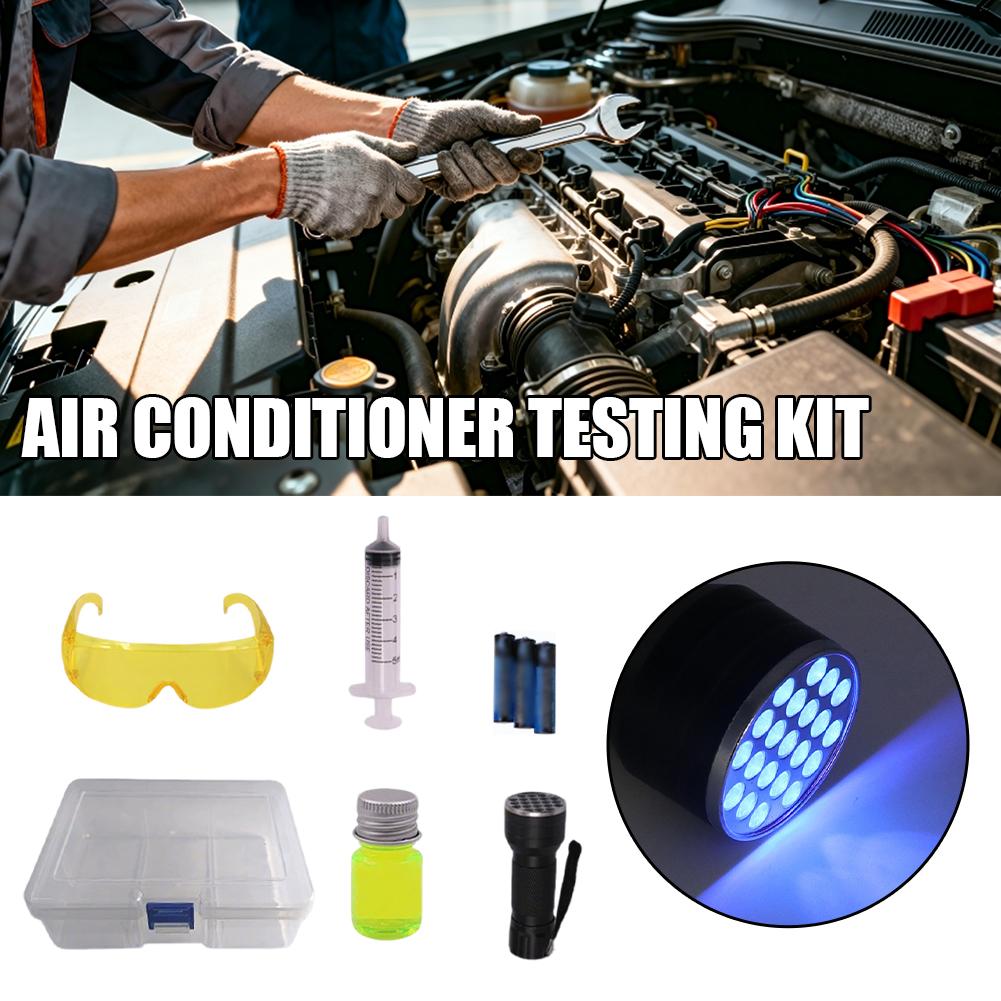 Auto UV-Farbstoff Klimaanlage Lecktest Reparatur Fluoreszierende Werkzeuge Kit Auto Klimaanlage A/C System Lecktest Detektor Kit
