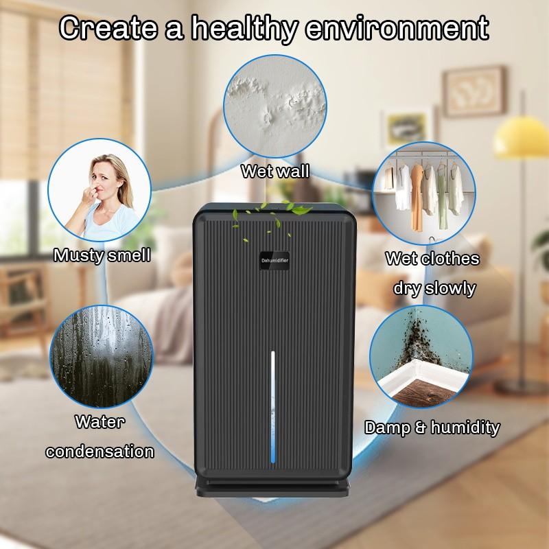 3L Large Capacity Household Air Dehumidifier Compressor Bathroom Basement Air Dryer Indoor Moisture Absorber Machine