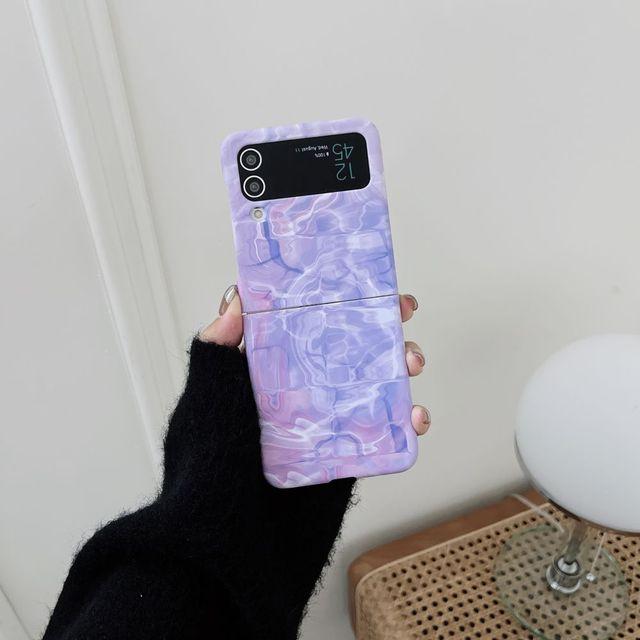 

Чехол для Samsung Galaxy Z Flip 4, фиолетовый браслет, чехол-раскладушка Skin Sensation для Samsung Z Flip 3, противоударный, жесткий, задняя крышка Samsung Z Flip 3
