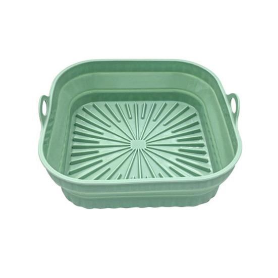 Foldable Air Fryer Silicone Liners Reusable Air Fryer Basket Round/Square Oven Baking Tray for Air Fryer Oven Accessories