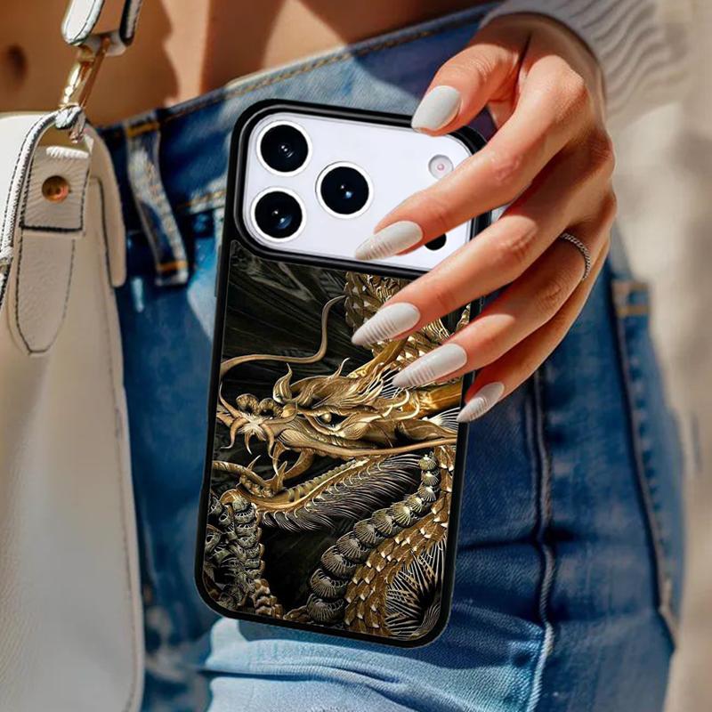 Asian Chinese Dragon soft Phone Case For iPhone 17 Air 14 15 13 12 Max Cover For Apple 14 15 16 16e 11 Pro Max Plus Coque