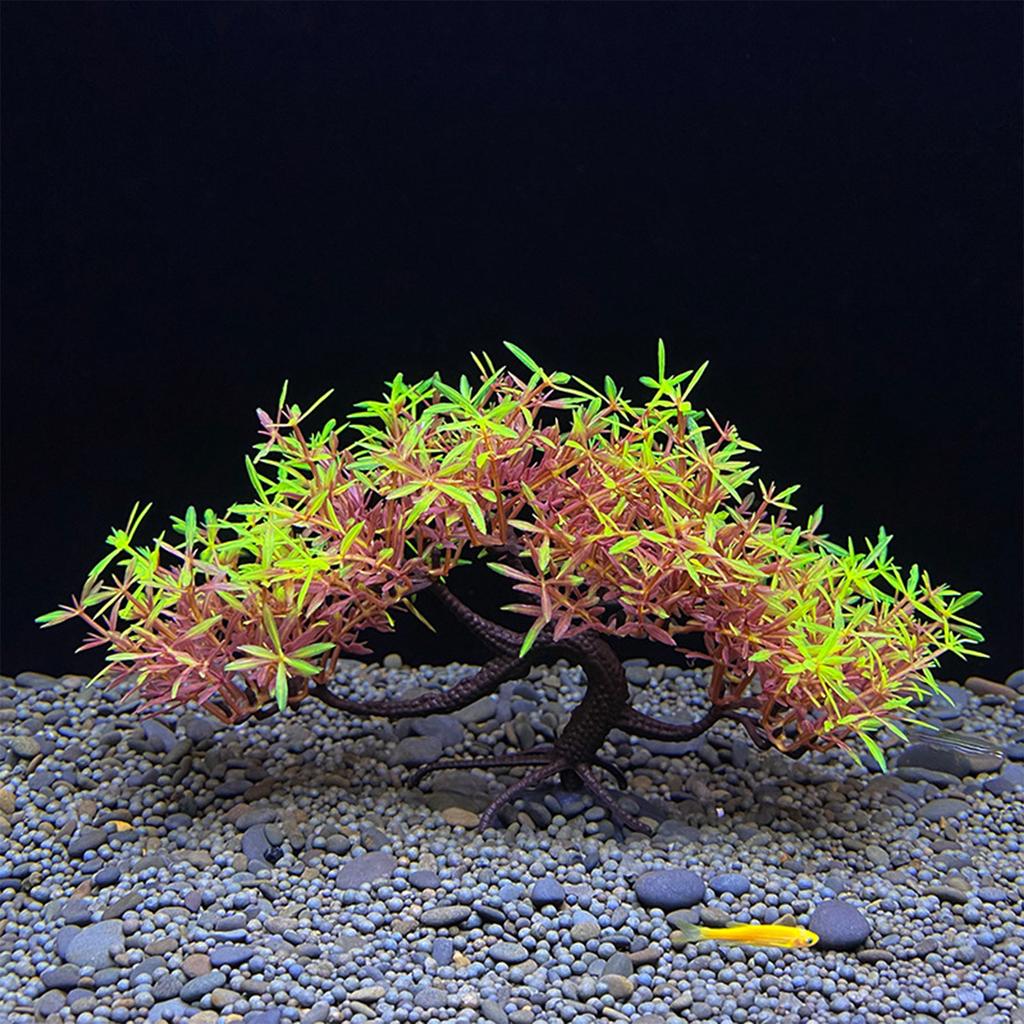 13cm Plastics Plant for Aquarium Artificial Tree Underwater Aquatic Grass with Pedestals for Fish Tanks Decorations