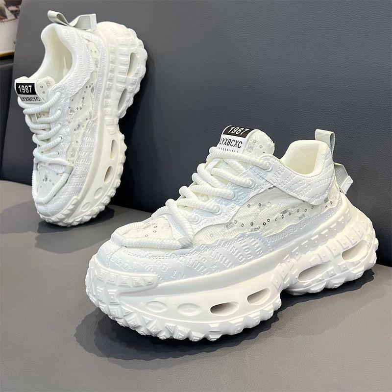 Canvas Breathable Casual Shoes Thick-soled Dad Shoes Versatile Low-top Fashionable Personality Versatile Men's Shoes