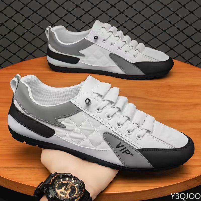 Men's Spring New Trendy Versatile Flat Slip resistant Board Shoes Simple Comfortable Durable Daily Casual Trendy Shoes