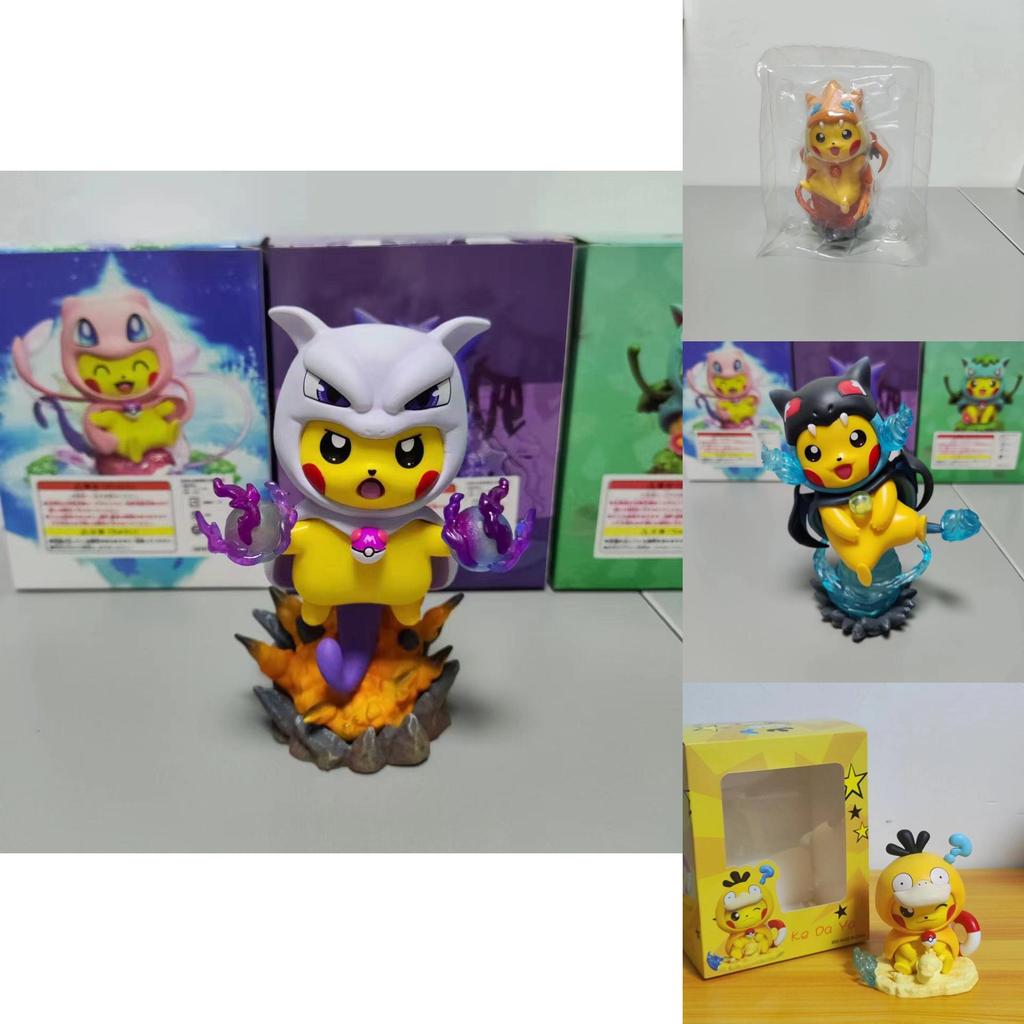 13cm Pvc Pokmon Figurine Collection Featuring Pikachu Gengar Charizard Squirtle Bulbasaur