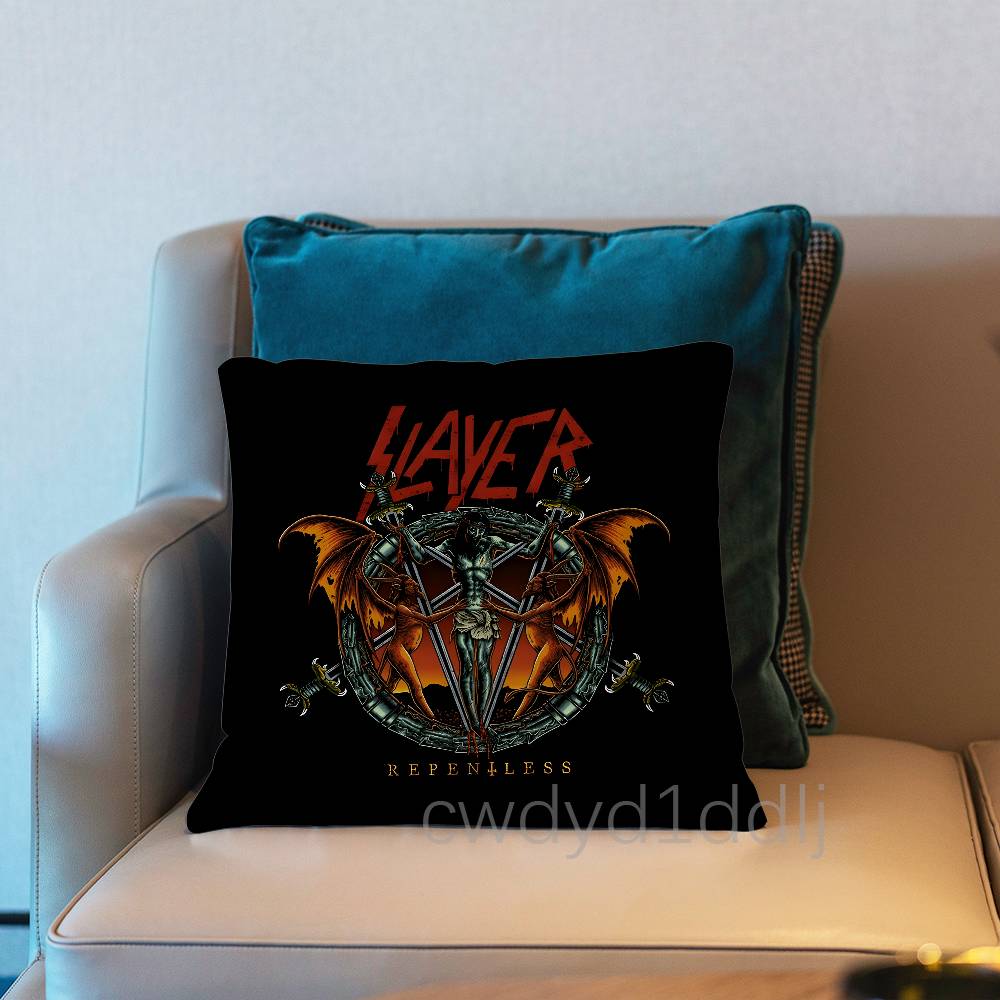 SSlayer Heavy Metal Razors Edge Pillow Case Short Plush Sofa Decorative Gift Home Doublesided Printing Cushio