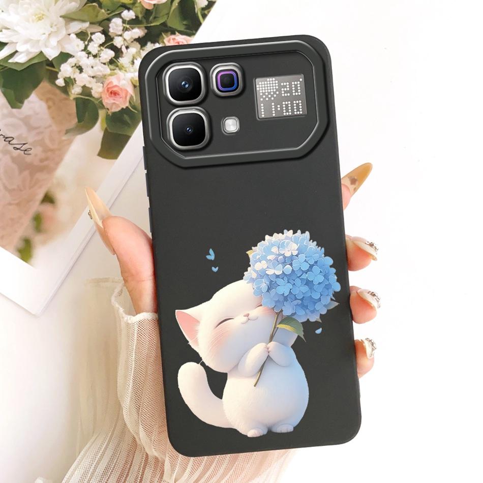 For Infinix Note 60 Pro Note60 Cute Cat Flower Cartoon Phone Case For Infinix Note 60 60Pro 5G Soft Silicone Covers Bumpers