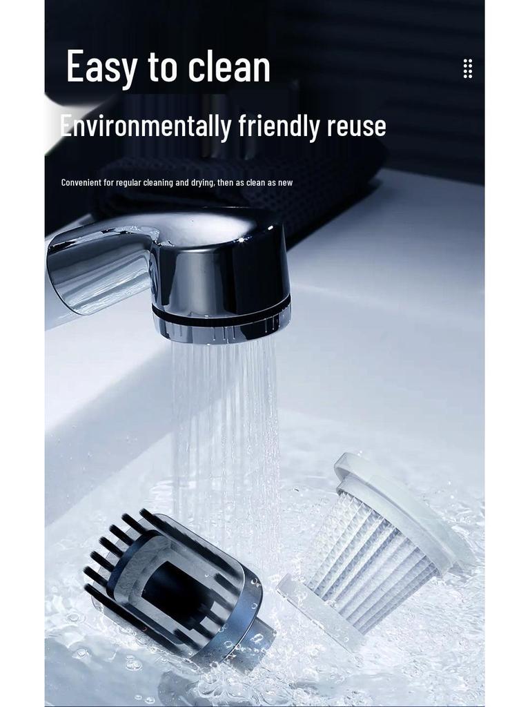 Wireless Rechargeable Car Vacuum Cleaner with Powerful Suction and Water Absorption