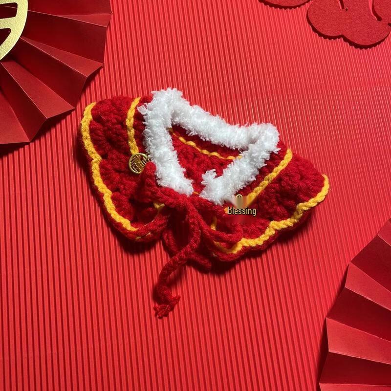 JINGRUIXIANG Pet New Year Scarf Collar & Shawl