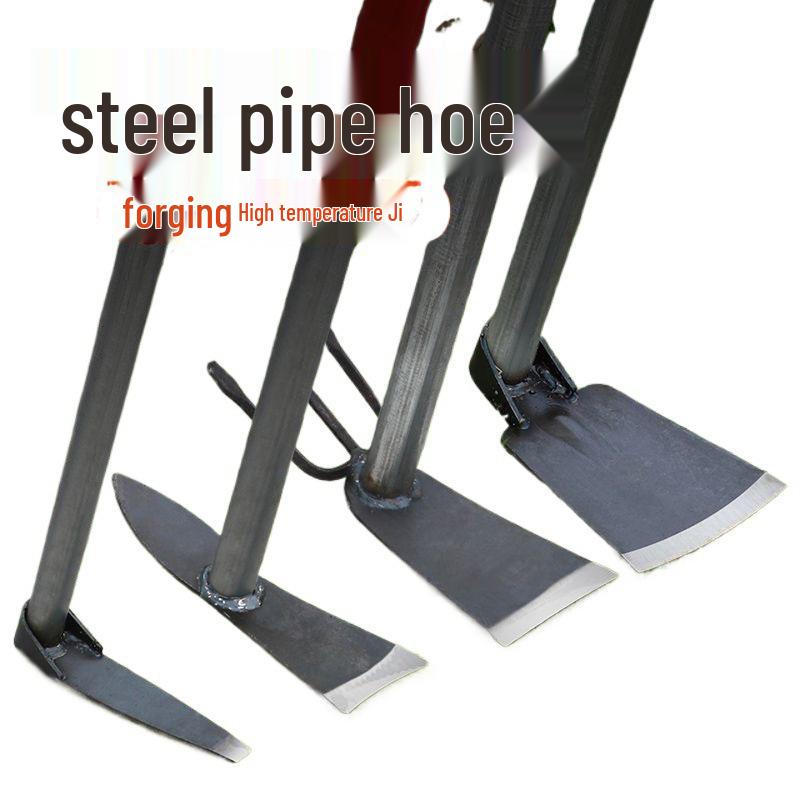 Manganese Steel Dual-Use Hoe: Ideal for Loosening Soil, Planting Vegetables & Flowers, Digging Bamboo Shoots, Steel Handle, Cordyceps Incl.