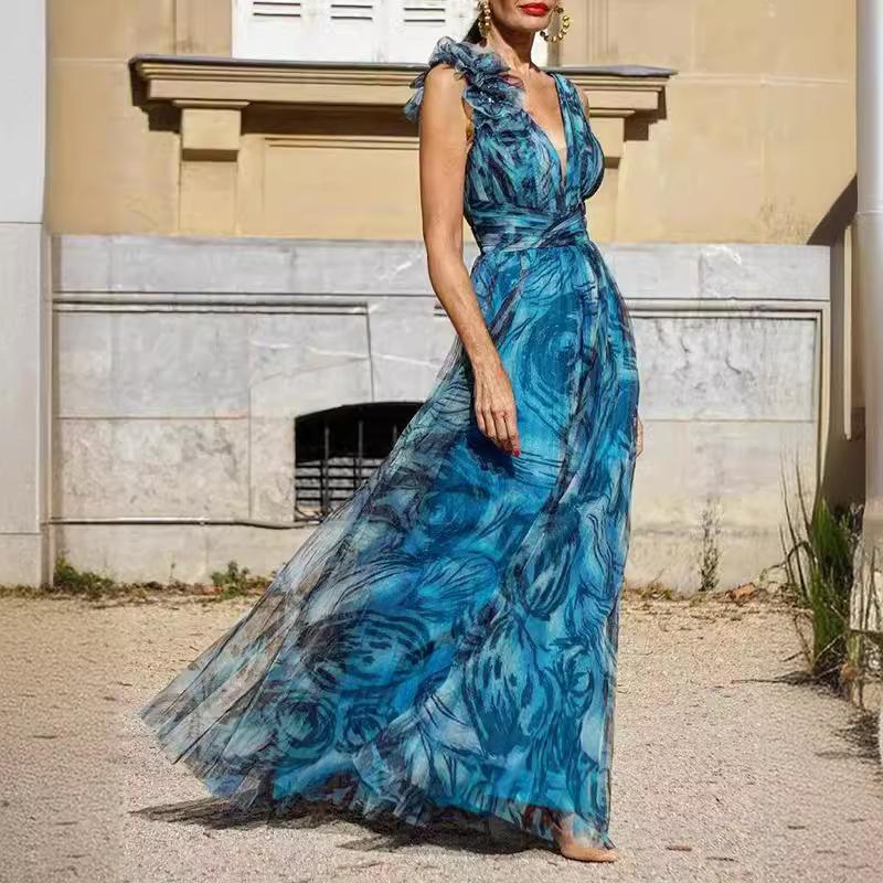 Summer Bohemian Vacation Wind Flower Lorita Dress Printed Dress