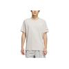adidas Logo Round Neck Short Sleeve T-Shirt Men T-Shirts Beige JL6050
