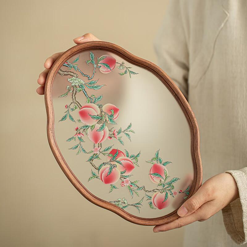 Shangqi Ruyi Nine Peaches Wooden Dry Tea Tray