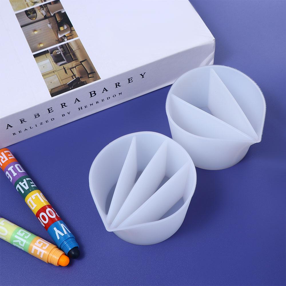 Multi-Channels Silicone Epoxy Acrylic Paint Pouring Cup Split Cups Fluid Pour Supplies Clay Tools