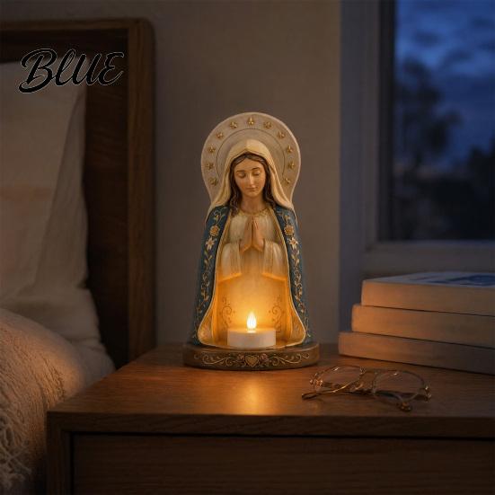 Unique Office Desk Ornaments Praying Figure Candlestick Decoration Religious Candle Holder Holder Fine Detail Carved for Home Living Room