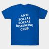 Unisex Fashion TShirt Antisocial Social Distancing Club Print TShirt Plus Size S-5XL T-Shirt 100%Cotton Tops O Neck Short Sleeve Tees