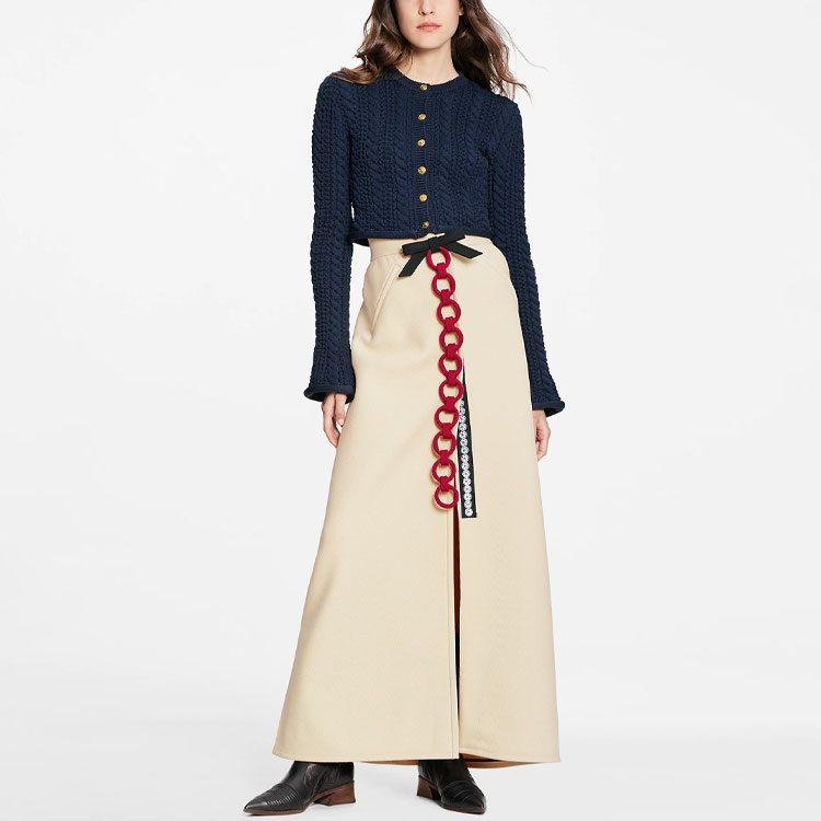 Louis Vuitton Slim Fit Knitwear Women's Blue 1A9MT8