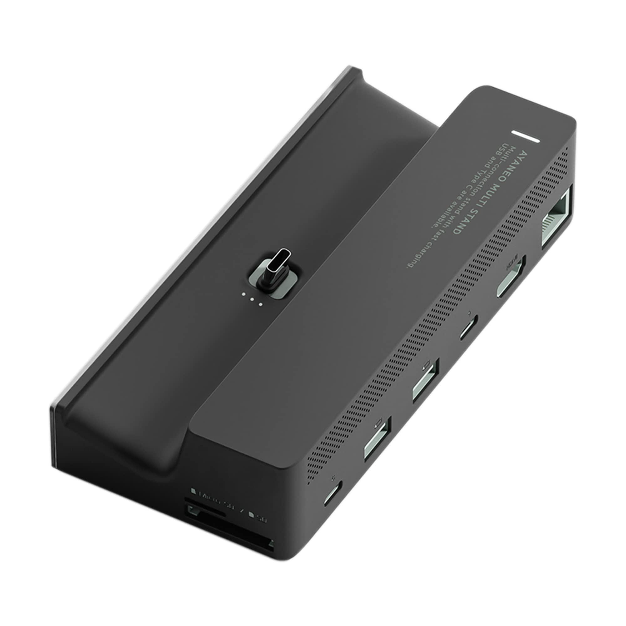 

AYANEO Docking Station with HDMI Video Output, Cradle, Type-C, HDMI, SD Card, and Wired LAN Port (Black)