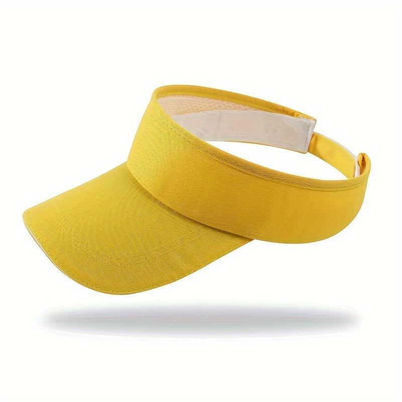 

Sports Visors Minimalist Empty Top Hat With Adjustable Strap, Summer Sun Protection Hat For Running, Hiking & Fishing жёлтый
