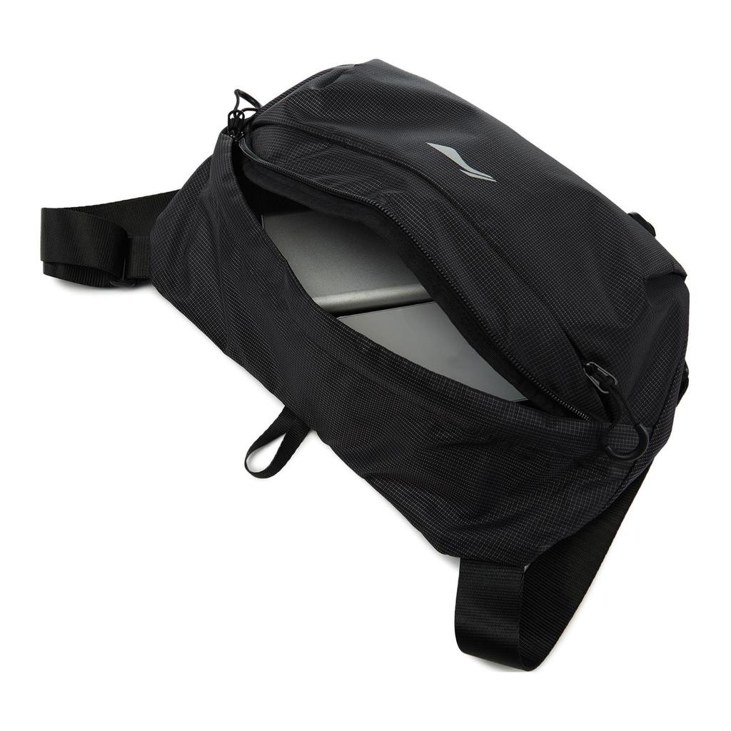 New LiNing Fitness Series Polyamide Crossbody Bag, Shoulder Bag Unisex Black ABDU385-1