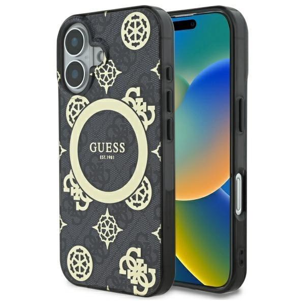 Guess Guhmp16Sh4Pyeek Iphone 166.1 Czarny/Black Hardcase Iml Peony On 4G Background Magsafe