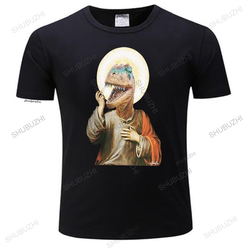Mens Raptor Jesus Funny Cotton Vintage Tshirt Cartoon T Shirt Men Unisex New Fashion Tshirt Loose Size Top Funny