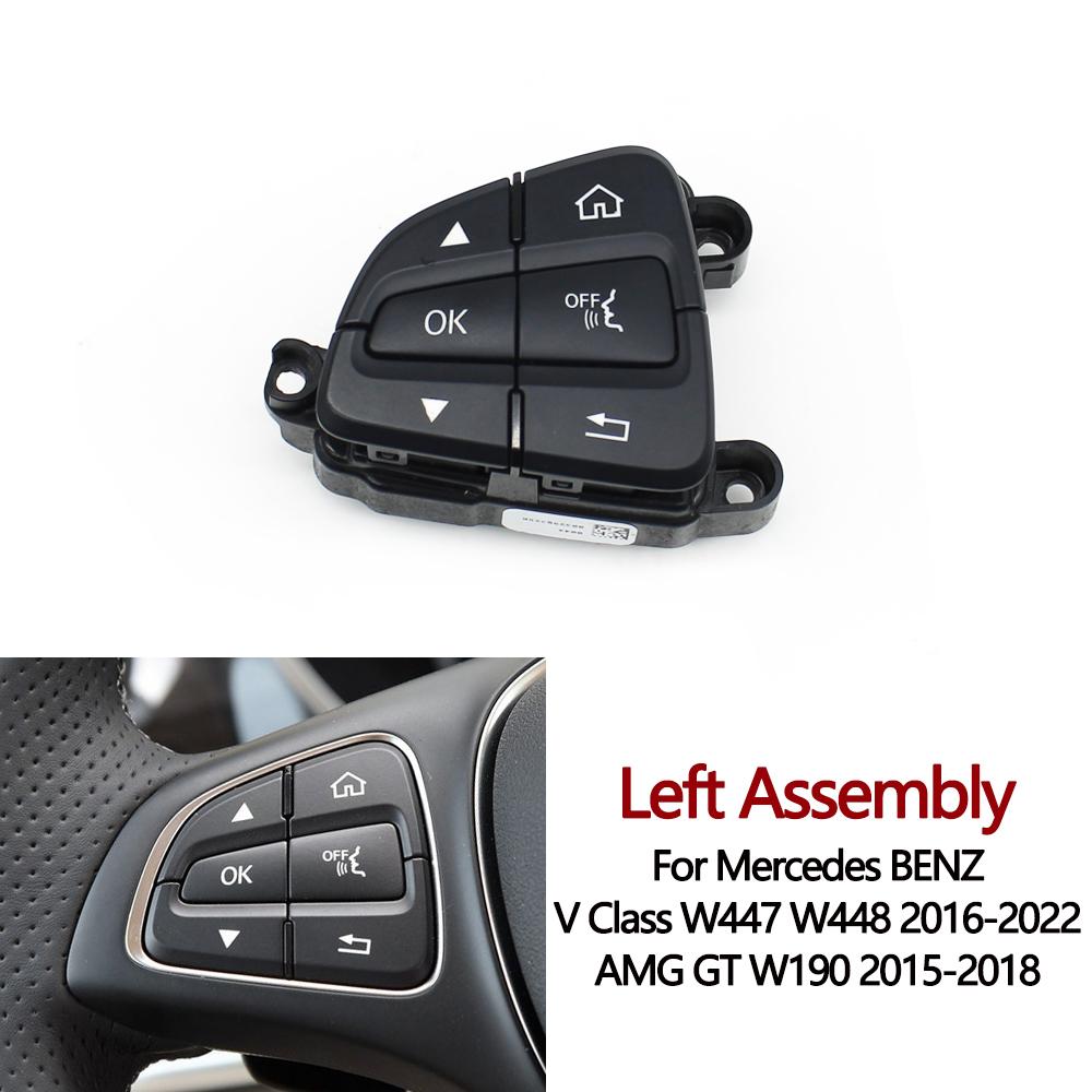 Car Steering Wheel Buttons Multi-function Control Switch Button Cover For Mercedes Benz V Class W447 W448 AMG GT W190 0999050151