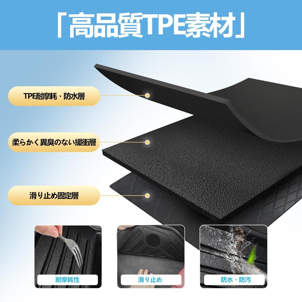 ElitingCar Compatible with New 2023 Floor Mats and Luggage 3D Trunk Antibacterial TPE Easy Interior Easy Set 2nd Rows Luggage Honda's N-BOX JF5/JF6