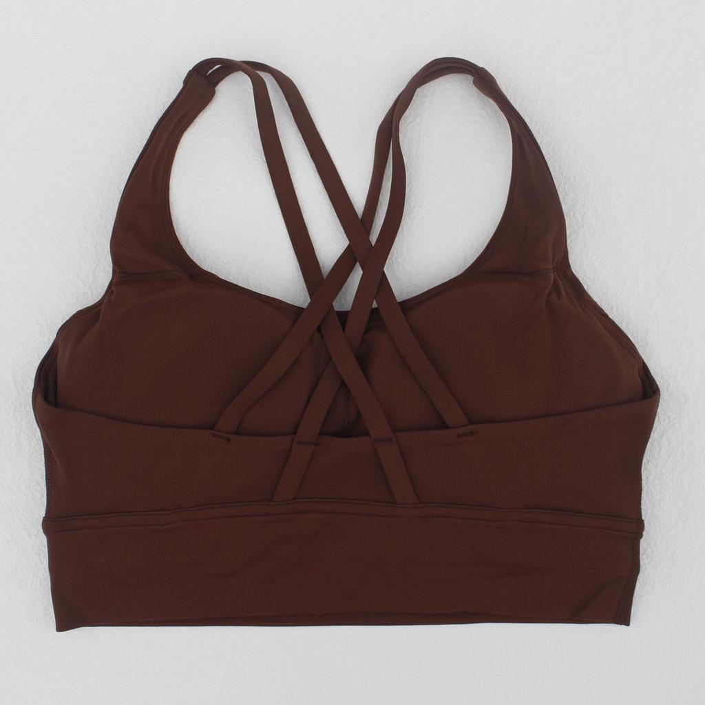 Lulu Yoga Fitness Crossback Nude Sports Bra for Women – Shock Absorption, Stylish, Gathered Design