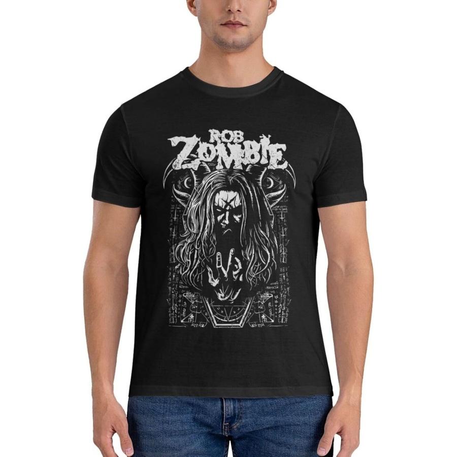 AusuB Rob Band Zombie Men s T Shirt Cotton Graphic T Shirt for Men Round Neck Casual Shirt Black(2) S