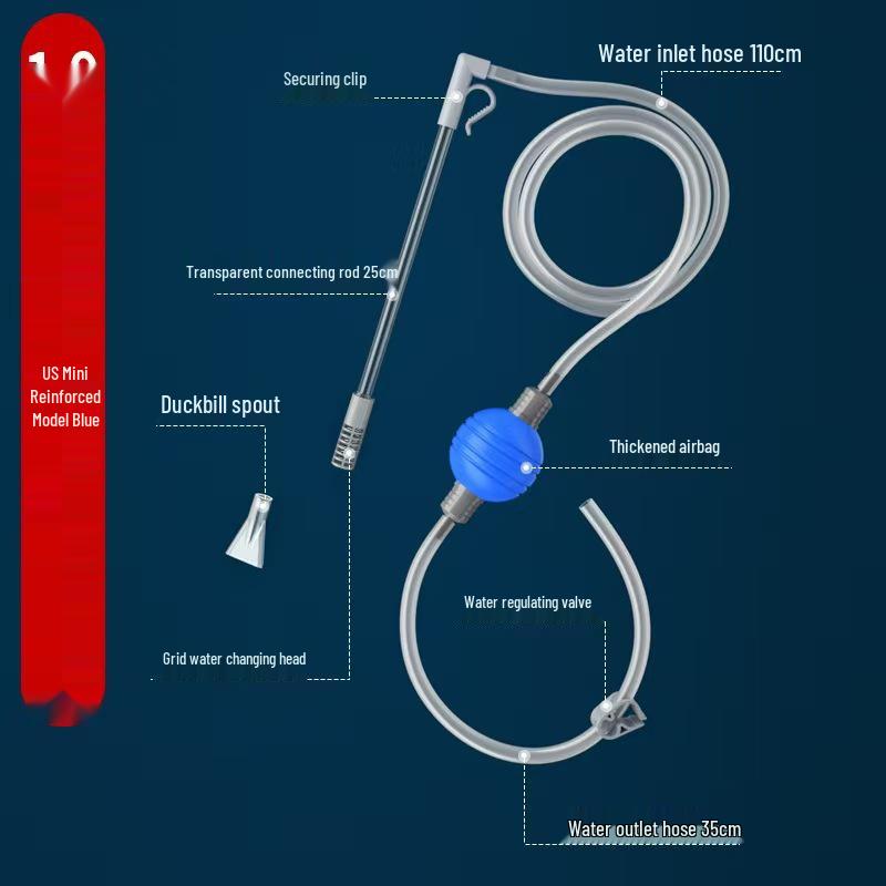 

Mini Fish Tank Siphon Pump & Cleaner Tool