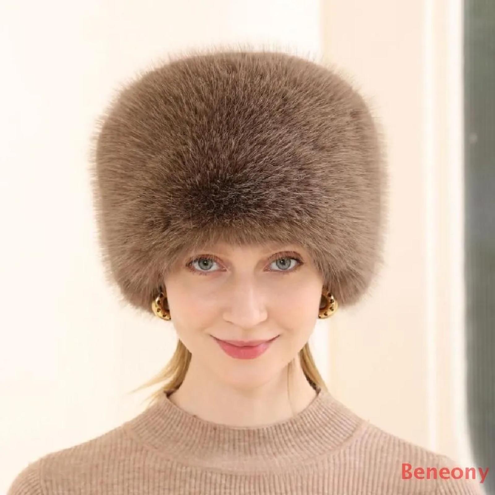 

Шапка, И Зимняя Модная Теплая Шапка для Пары, Вязаная Шерстяная Шапка, Интегрированная с Грелкой для Шеи и Ушами. One Size