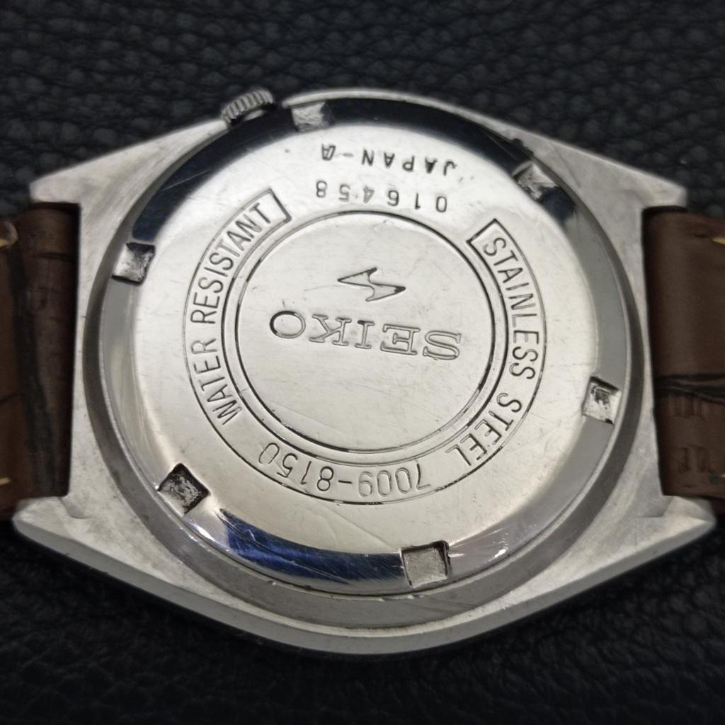 AUTOMATIC 7009A VINTAGE SEIKO 5 JAPAN MENS BLACK COLOR DIAL WATCH a701541-5 R206b-a701541