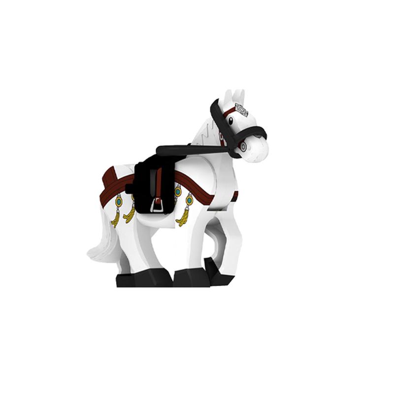 City Street View Medieval Military Transport Horse Animals Building Blocks Weapons Helmet Carriage Farm Cattle Bricks Toys Gifts