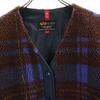 ALPHA INDUSTRIES INC Check Pattern Bore jacket S Brown Women Used