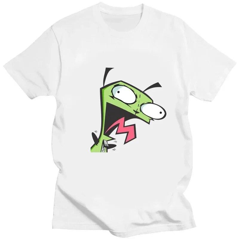 Kawaii Invader Zim Graphic TShirt Happy Hug Ready Zim Image Cute Cartoon T Shirt Unisex Women Retro T Shirt Oversized T Shirt