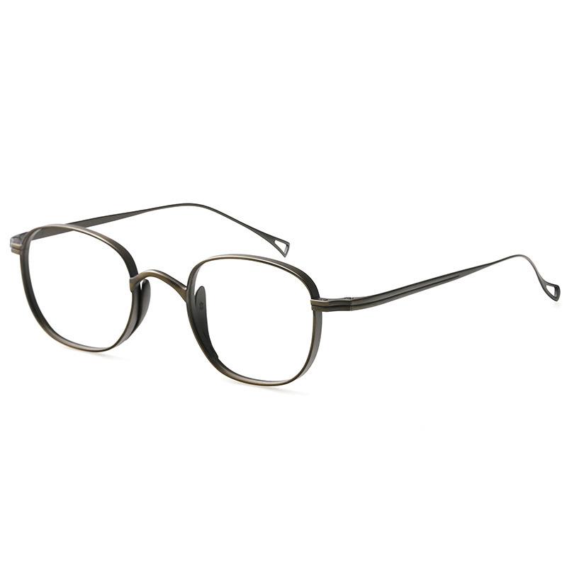 Reines Titan Brillenrahmen Herren Retro Runder Rahmen Kleines Gesicht Kann Mit Hochmyopie Brillenrahmen Ausgestattet Werden Damen