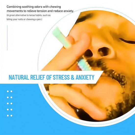 1/3Pcs Chewable Essential Oil Breath Stick Stress Anxiety Relief Concentration Improving