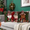 Cross-border Christmas Snowman Burlap Pillowcase Ornaments